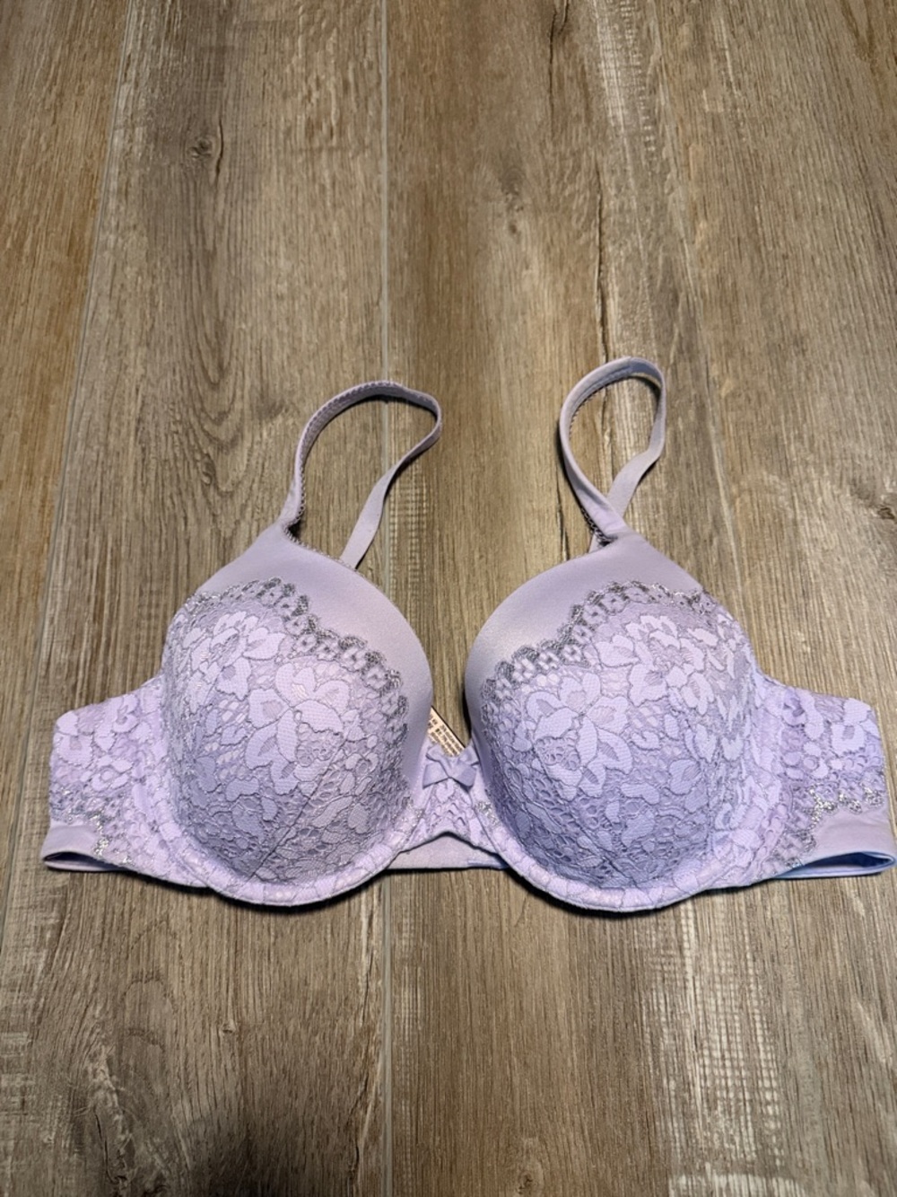 Victoria's Secret Lined Perfect Coverage Lavender Lace Bra